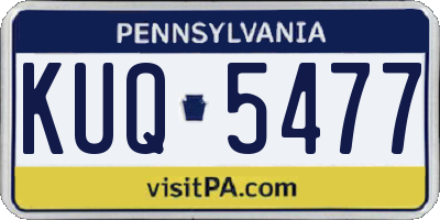PA license plate KUQ5477