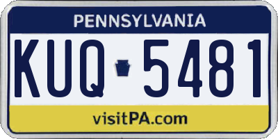 PA license plate KUQ5481