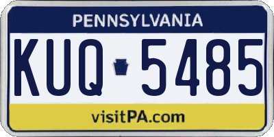 PA license plate KUQ5485