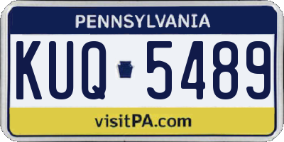 PA license plate KUQ5489