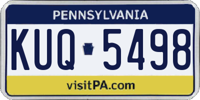 PA license plate KUQ5498