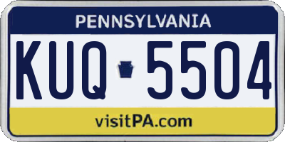 PA license plate KUQ5504