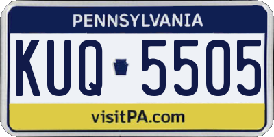 PA license plate KUQ5505