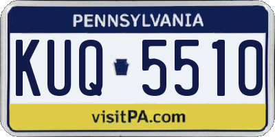 PA license plate KUQ5510