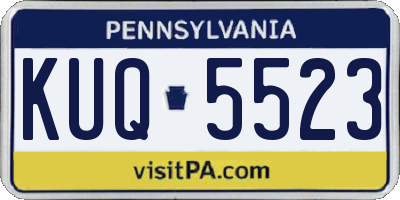 PA license plate KUQ5523