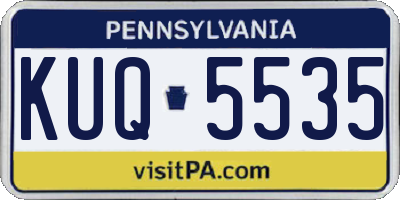 PA license plate KUQ5535