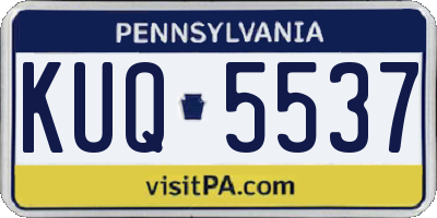 PA license plate KUQ5537