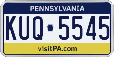 PA license plate KUQ5545