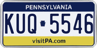 PA license plate KUQ5546