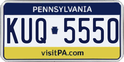 PA license plate KUQ5550