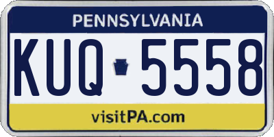 PA license plate KUQ5558