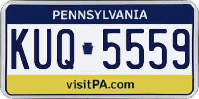 PA license plate KUQ5559