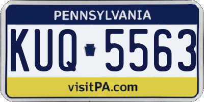 PA license plate KUQ5563