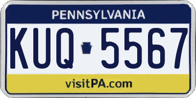 PA license plate KUQ5567
