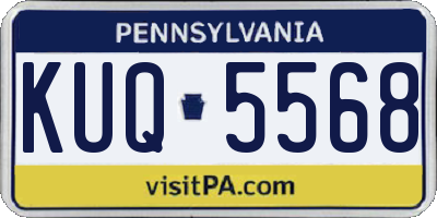 PA license plate KUQ5568