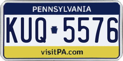 PA license plate KUQ5576