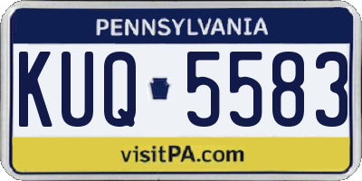 PA license plate KUQ5583