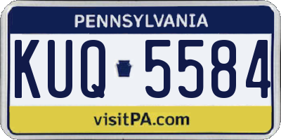 PA license plate KUQ5584
