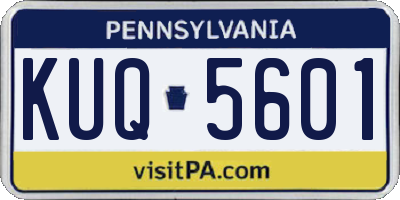 PA license plate KUQ5601