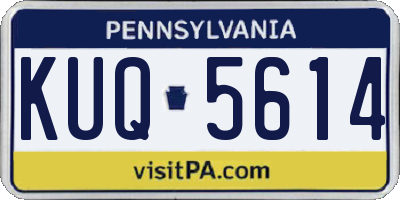 PA license plate KUQ5614
