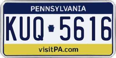 PA license plate KUQ5616