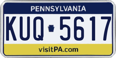 PA license plate KUQ5617