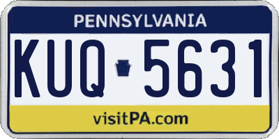 PA license plate KUQ5631