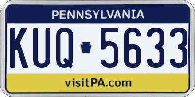 PA license plate KUQ5633