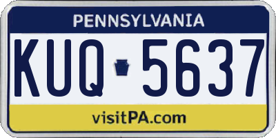 PA license plate KUQ5637