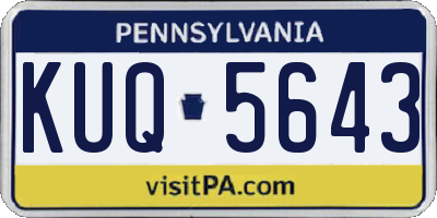 PA license plate KUQ5643