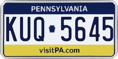 PA license plate KUQ5645