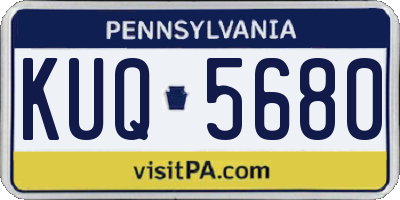 PA license plate KUQ5680