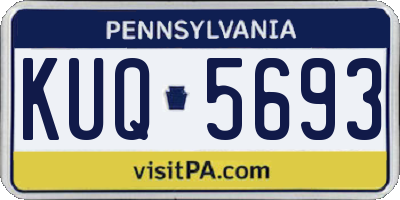 PA license plate KUQ5693