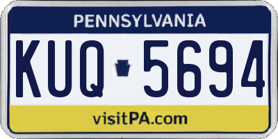 PA license plate KUQ5694