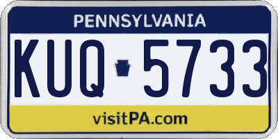 PA license plate KUQ5733