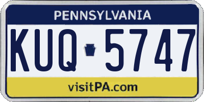 PA license plate KUQ5747