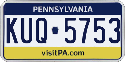 PA license plate KUQ5753