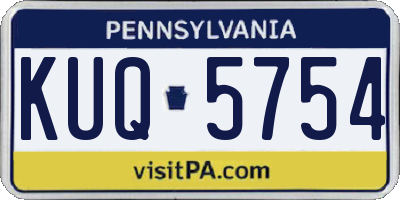 PA license plate KUQ5754