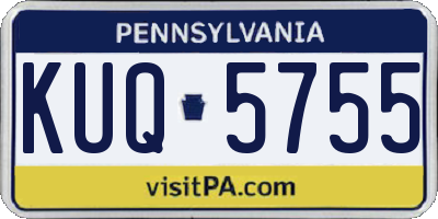 PA license plate KUQ5755