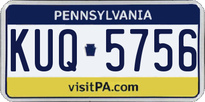 PA license plate KUQ5756