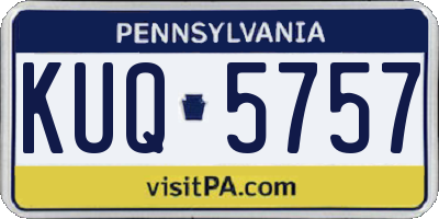 PA license plate KUQ5757