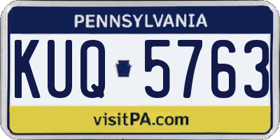 PA license plate KUQ5763
