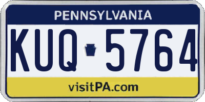 PA license plate KUQ5764
