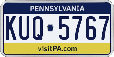 PA license plate KUQ5767