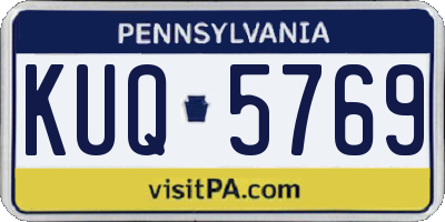 PA license plate KUQ5769