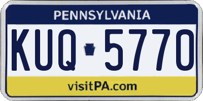 PA license plate KUQ5770