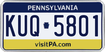 PA license plate KUQ5801