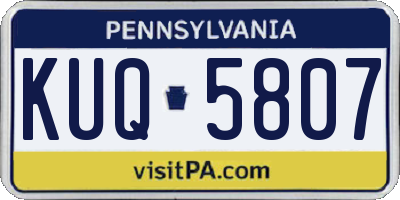 PA license plate KUQ5807