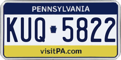 PA license plate KUQ5822