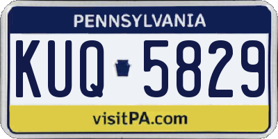 PA license plate KUQ5829
